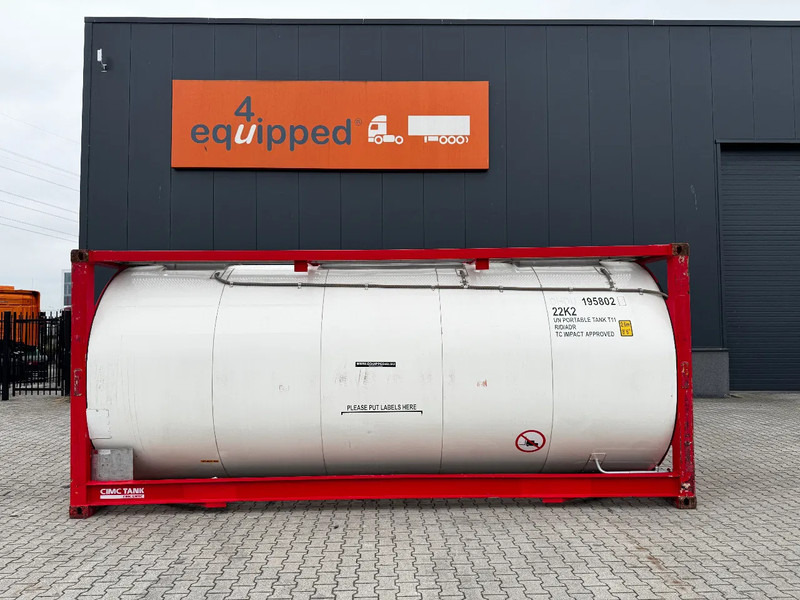 Welfit Oddy 20FT ISO, 24.990L / 1-COMP / 3 BAFFELS / T11 / 22K2 / 4 manholes / 5Y- + CSC-inspection valid until 04/2028 - Tároló tartály: 2 kép. Welfit Oddy 20FT ISO, 24.990L / 1-COMP / 3 BAFFELS / T11 / 22K2 / 4 manholes / 5Y- + CSC-inspection valid until 04/2028 - Tároló tartály: 2 kép.