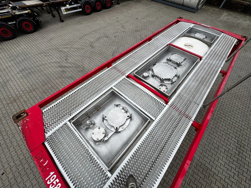 Tartály konténer a következők szállításához vegyi anyagok Welfit Oddy 20FT ISO, 24.990L / 1-COMP / 3 BAFFELS / T11 / 22K2 / 4 manholes / 5Y- + CSC-inspection valid until 04/2028: 11 kép. Tartály konténer a következők szállításához vegyi anyagok Welfit Oddy 20FT ISO, 24.990L / 1-COMP / 3 BAFFELS / T11 / 22K2 / 4 manholes / 5Y- + CSC-inspection valid until 04/2028: 11 kép.