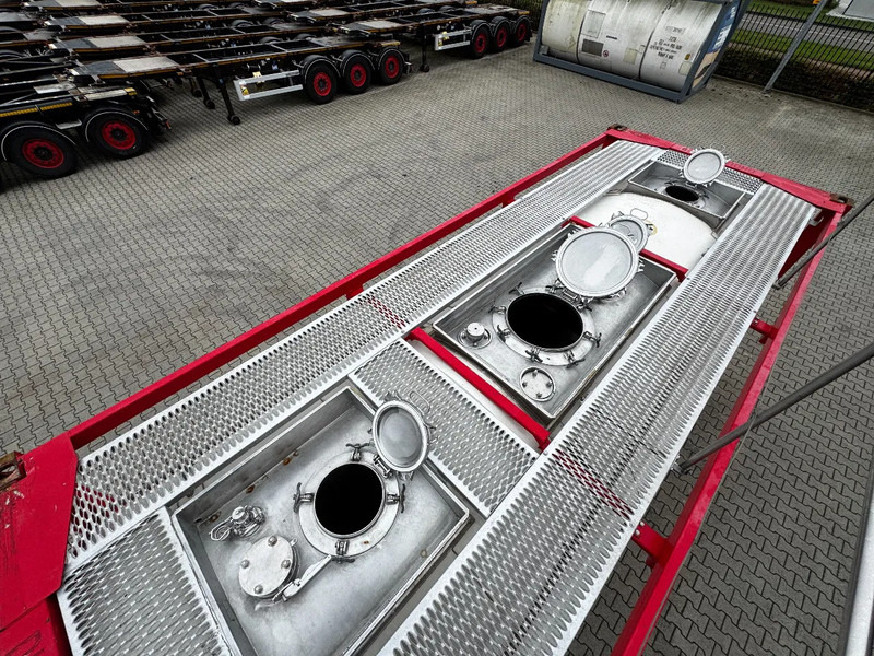 Tartály konténer a következők szállításához vegyi anyagok Welfit Oddy 20FT ISO, 24.990L / 1-COMP / 3 BAFFELS / T11 / 22K2 / 4 manholes / 5Y- + CSC-inspection valid until 04/2028: 12 kép. Tartály konténer a következők szállításához vegyi anyagok Welfit Oddy 20FT ISO, 24.990L / 1-COMP / 3 BAFFELS / T11 / 22K2 / 4 manholes / 5Y- + CSC-inspection valid until 04/2028: 12 kép.