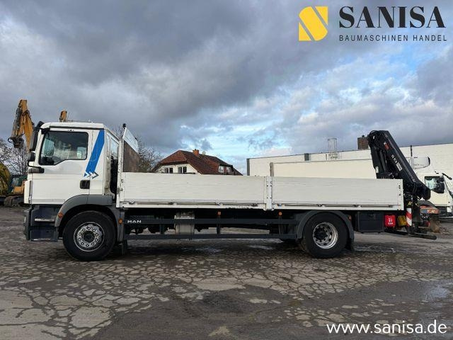MAN TGM 18.340/Kran Hiab 099 E-2 HIDUO - Platós teherautó: 3 kép. MAN TGM 18.340/Kran Hiab 099 E-2 HIDUO - Platós teherautó: 3 kép.