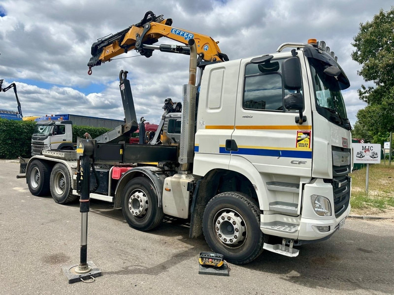 DAF CF 480 8x4 HOOKLIFT + CRANE (19m!) EFFER 205 / 6S + WINCH - RETARDER - *165.000km* - VERY NICE - Darus autó: 1 kép. DAF CF 480 8x4 HOOKLIFT + CRANE (19m!) EFFER 205 / 6S + WINCH - RETARDER - *165.000km* - VERY NICE - Darus autó: 1 kép.