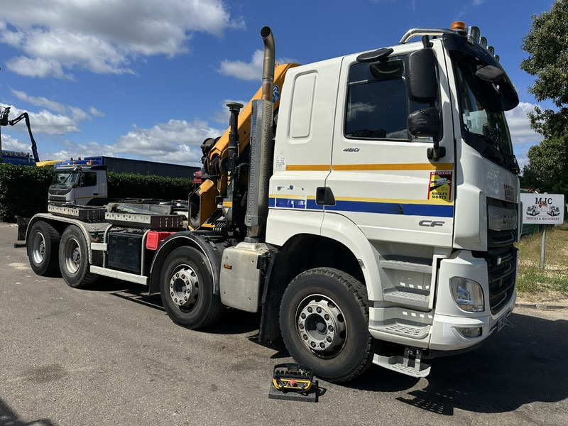 DAF CF 480 8x4 HOOKLIFT + CRANE (19m!) EFFER 205 / 6S + WINCH - RETARDER - *165.000km* - VERY NICE - Darus autó: 2 kép. DAF CF 480 8x4 HOOKLIFT + CRANE (19m!) EFFER 205 / 6S + WINCH - RETARDER - *165.000km* - VERY NICE - Darus autó: 2 kép.