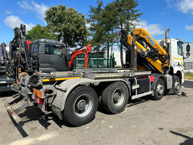 DAF CF 480 8x4 HOOKLIFT + CRANE (19m!) EFFER 205 / 6S + WINCH - RETARDER - *165.000km* - VERY NICE - Horgos rakodó teherautó, Darus autó: 4 kép. DAF CF 480 8x4 HOOKLIFT + CRANE (19m!) EFFER 205 / 6S + WINCH - RETARDER - *165.000km* - VERY NICE - Horgos rakodó teherautó, Darus autó: 4 kép.