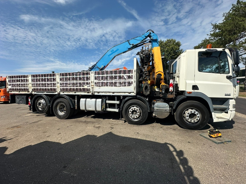 DAF CF 85.360 8x2 + CRANE (25m!) EFFER 305 6S + JIB 4S + ROTATOR - PLATORM 7m60 - LIFT + STEERING AXLE - EURO 5 - BE - Platós teherautó, Darus autó: 4 kép. DAF CF 85.360 8x2 + CRANE (25m!) EFFER 305 6S + JIB 4S + ROTATOR - PLATORM 7m60 - LIFT + STEERING AXLE - EURO 5 - BE - Platós teherautó, Darus autó: 4 kép.