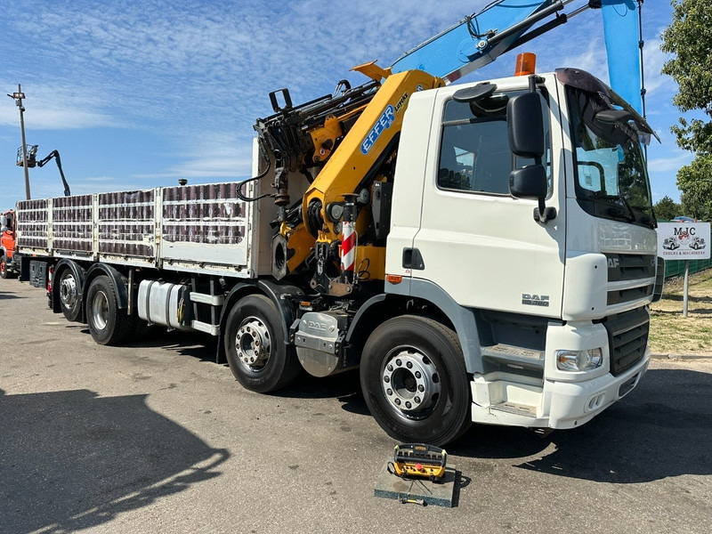 DAF CF 85.360 8x2 + CRANE (25m!) EFFER 305 6S + JIB 4S + ROTATOR - PLATORM 7m60 - LIFT + STEERING AXLE - EURO 5 - BE - Platós teherautó, Darus autó: 1 kép. DAF CF 85.360 8x2 + CRANE (25m!) EFFER 305 6S + JIB 4S + ROTATOR - PLATORM 7m60 - LIFT + STEERING AXLE - EURO 5 - BE - Platós teherautó, Darus autó: 1 kép.