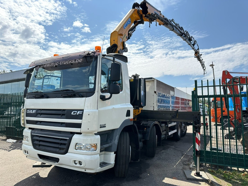 DAF CF 85.360 8x2 + CRANE (25m!) EFFER 305 6S + JIB 4S + ROTATOR - PLATORM 7m60 - LIFT + STEERING AXLE - EURO 5 - BE - Platós teherautó, Darus autó: 3 kép. DAF CF 85.360 8x2 + CRANE (25m!) EFFER 305 6S + JIB 4S + ROTATOR - PLATORM 7m60 - LIFT + STEERING AXLE - EURO 5 - BE - Platós teherautó, Darus autó: 3 kép.
