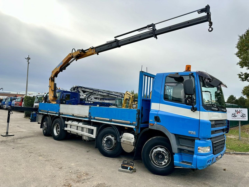 DAF CF 85.360 8x2 PLATFORM 7m35 + CRANE EFFER 165-3S + RADIO - MANUAL GEARBOX ZF - EURO 5 - BE TRUCK - Darus autó: 1 kép. DAF CF 85.360 8x2 PLATFORM 7m35 + CRANE EFFER 165-3S + RADIO - MANUAL GEARBOX ZF - EURO 5 - BE TRUCK - Darus autó: 1 kép.