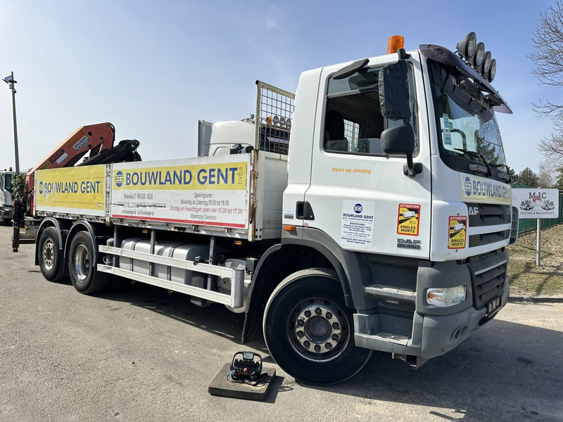 DAF CF 85.460 6x2 LIFT+LENK ACHSE + KRAN PALFINGER PK 18500 (3x) + RADIO + ROTATOR - EURO 5 - AS TRONIC - BE TRUCK - Platós teherautó, Darus autó: 1 kép. DAF CF 85.460 6x2 LIFT+LENK ACHSE + KRAN PALFINGER PK 18500 (3x) + RADIO + ROTATOR - EURO 5 - AS TRONIC - BE TRUCK - Platós teherautó, Darus autó: 1 kép.