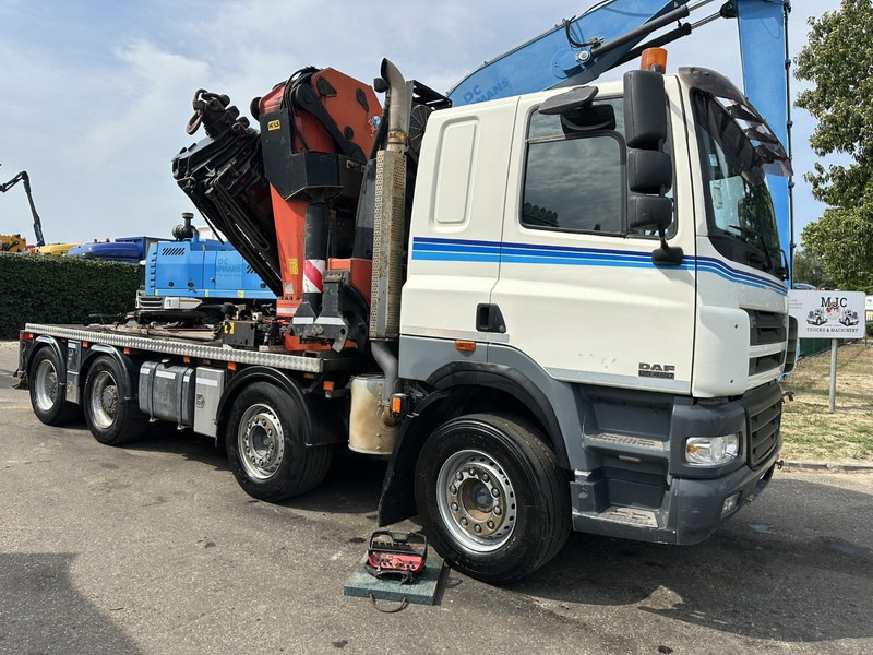 DAF CF 85.480 8x4 + CRANE PALFINGER PK90002 F (7x) - MANUAL ZF - RETARDER - BIG AXLES / HUB REDUCTION - STEEL SPRING - Darus autó: 2 kép. DAF CF 85.480 8x4 + CRANE PALFINGER PK90002 F (7x) - MANUAL ZF - RETARDER - BIG AXLES / HUB REDUCTION - STEEL SPRING - Darus autó: 2 kép.