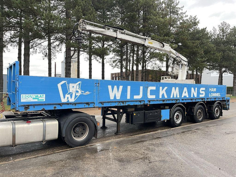 Kwb STEENOPLEGGER KRAAN HIAB R130-F2 - 2x EXT + ROTATOR -  2x STUURASSEN - SCHIJFREMMEN - SAF ASSEN - Platós félpótkocsi: 1 kép. Kwb STEENOPLEGGER KRAAN HIAB R130-F2 - 2x EXT + ROTATOR -  2x STUURASSEN - SCHIJFREMMEN - SAF ASSEN - Platós félpótkocsi: 1 kép.