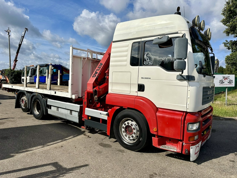 MAN TG 360 A 6x2 + CRANE ATLAS 100.1 A3 - PLATFORM 5m80 - E3 - LIFT-AXLE - FULL AIR SUSPENSION - ZF AS TRONIC - BE TRUCK - Darus autó: 2 kép. MAN TG 360 A 6x2 + CRANE ATLAS 100.1 A3 - PLATFORM 5m80 - E3 - LIFT-AXLE - FULL AIR SUSPENSION - ZF AS TRONIC - BE TRUCK - Darus autó: 2 kép.