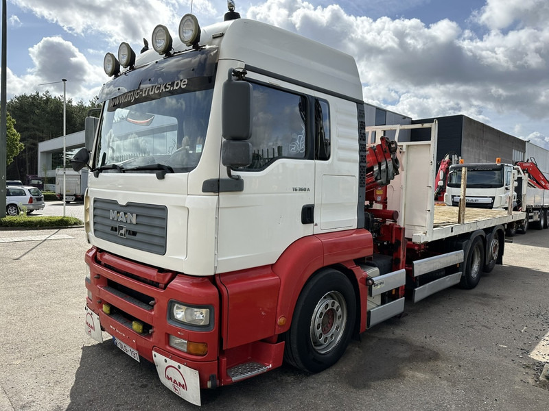 MAN TG 360 A 6x2 + KRAN ATLAS 100.1 A3 - PLATFORM 5m80 - E3 - LIFT-AXLE - FULL AIR SUSPENSION - ZF AS TRONIC - BE TRUCK - Platós teherautó, Darus autó: 3 kép. MAN TG 360 A 6x2 + KRAN ATLAS 100.1 A3 - PLATFORM 5m80 - E3 - LIFT-AXLE - FULL AIR SUSPENSION - ZF AS TRONIC - BE TRUCK - Platós teherautó, Darus autó: 3 kép.