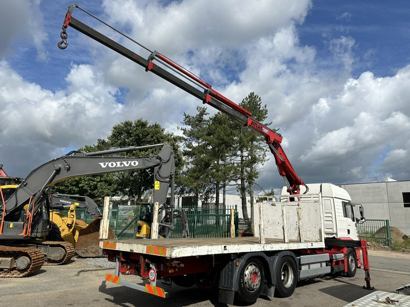 MAN TG 360 A 6x2 + KRAN ATLAS 100.1 A3 - PLATFORM 5m80 - E3 - LIFT-AXLE - FULL AIR SUSPENSION - ZF AS TRONIC - BE TRUCK - Platós teherautó, Darus autó: 5 kép. MAN TG 360 A 6x2 + KRAN ATLAS 100.1 A3 - PLATFORM 5m80 - E3 - LIFT-AXLE - FULL AIR SUSPENSION - ZF AS TRONIC - BE TRUCK - Platós teherautó, Darus autó: 5 kép.