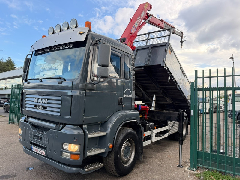 MAN TGA 18.350 4x2 TIPPER + CRANE HMF 1110 K2 + ROTATOR - STEEL SPRING / BLATT / BALLESTAS / LAMES - BE TRUCK - Billenőplatós teherautó, Darus autó: 2 kép. MAN TGA 18.350 4x2 TIPPER + CRANE HMF 1110 K2 + ROTATOR - STEEL SPRING / BLATT / BALLESTAS / LAMES - BE TRUCK - Billenőplatós teherautó, Darus autó: 2 kép.