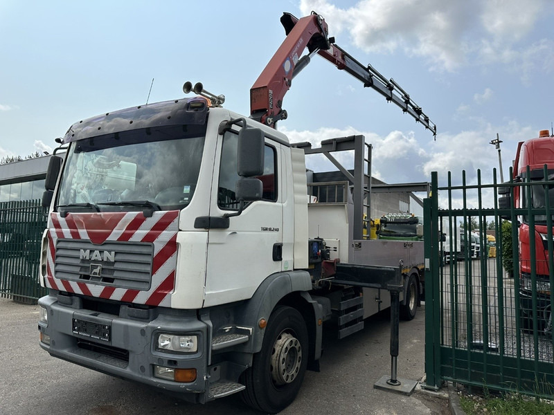 MAN TGM 18.240 4x2 + 2010 CRANE HMF 1420 K6 (17.5m! 6x) RADIO - PLATFORM 6m60 - MANUAL - EURO 3 - BE TRUCK - Platós teherautó, Darus autó: 3 kép. MAN TGM 18.240 4x2 + 2010 CRANE HMF 1420 K6 (17.5m! 6x) RADIO - PLATFORM 6m60 - MANUAL - EURO 3 - BE TRUCK - Platós teherautó, Darus autó: 3 kép.