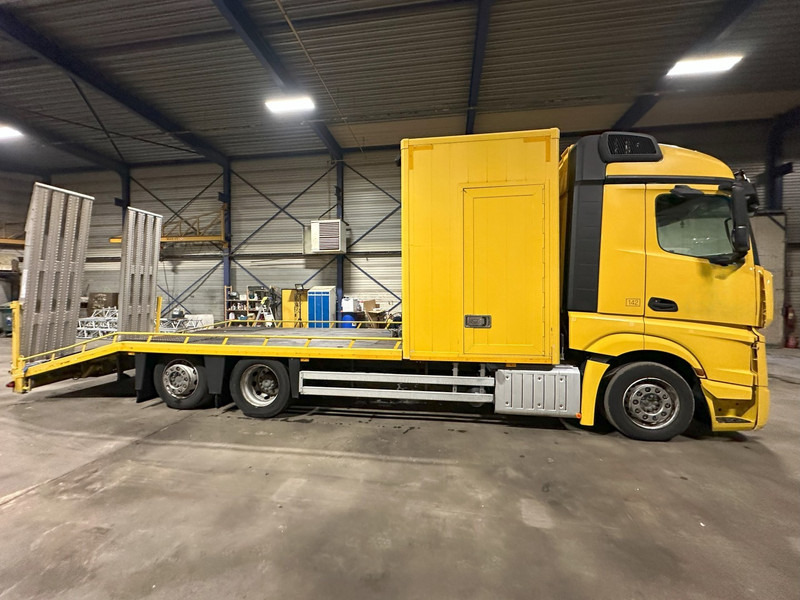Mercedes-Benz ACTROS 2745 6x2 OPRIJWAGEN / AUTOTRANSPORTER / MACHINE TRANSPORTER - WINCH - 6m10 - EURO 5 - LIFT AXLE - HYDR RAMPS - NL TRUCK - Vontató: 5 kép. Mercedes-Benz ACTROS 2745 6x2 OPRIJWAGEN / AUTOTRANSPORTER / MACHINE TRANSPORTER - WINCH - 6m10 - EURO 5 - LIFT AXLE - HYDR RAMPS - NL TRUCK - Vontató: 5 kép.