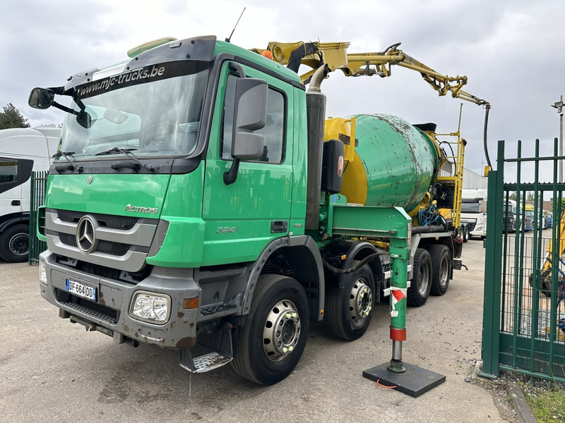 Mercedes-Benz ACTROS 3241 8x4 PUMI PM M 21-3 (21m) Putzmeister - *238.000km* / 1586H - EPS - BLADVERING / NAAFREDUCTIE - Betonpumpa: 4 kép. Mercedes-Benz ACTROS 3241 8x4 PUMI PM M 21-3 (21m) Putzmeister - *238.000km* / 1586H - EPS - BLADVERING / NAAFREDUCTIE - Betonpumpa: 4 kép.