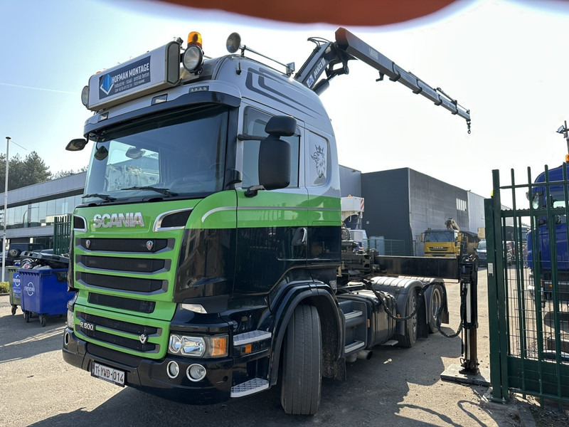 Scania R500 V8 6x2 TRACTOR + CRANE MKG HLK 231 HP (23tm) - 4x HYDR - RADIO - RETARDER - MANUAL - LIFT + STEERING AXLE - Nyergesvontató: 5 kép. Scania R500 V8 6x2 TRACTOR + CRANE MKG HLK 231 HP (23tm) - 4x HYDR - RADIO - RETARDER - MANUAL - LIFT + STEERING AXLE - Nyergesvontató: 5 kép.