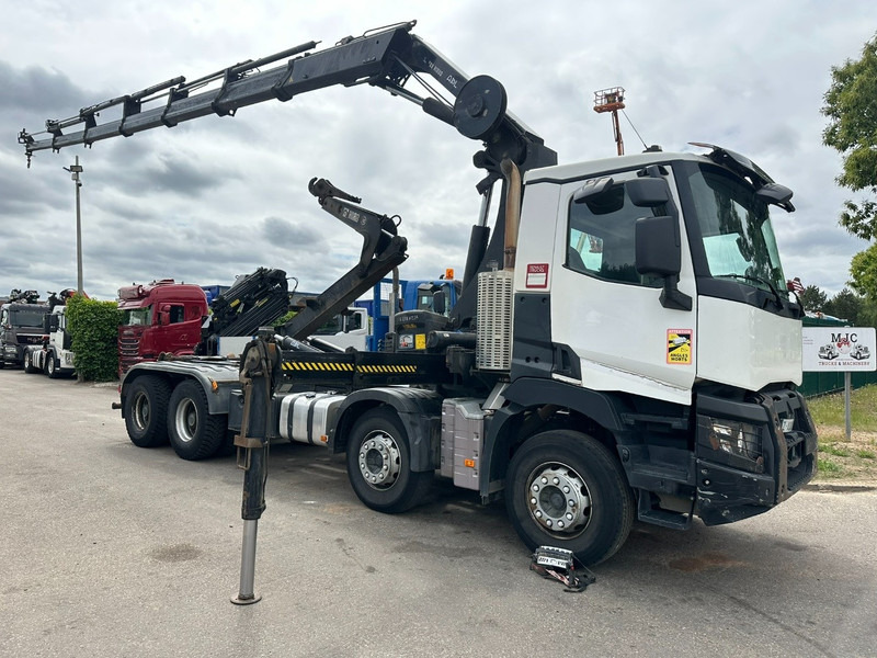 Renault C460 8x4 HOOKLIFT + CRANE HIAB 288 E-6 HIDUO - RADIO - 5/6 F - STEEL SPRING / HUB REDUCTION - Horgos rakodó teherautó, Darus autó: 1 kép. Renault C460 8x4 HOOKLIFT + CRANE HIAB 288 E-6 HIDUO - RADIO - 5/6 F - STEEL SPRING / HUB REDUCTION - Horgos rakodó teherautó, Darus autó: 1 kép.