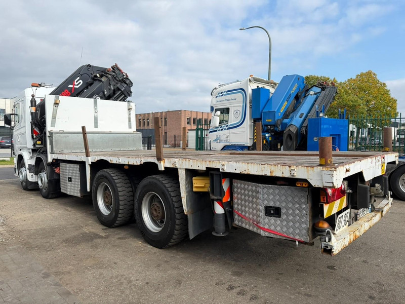 Scania 114C-380 8x4 PRITSCHE + KRAN HIAB 700 E-5 - PLATFORM 6m80 + TWISTLOCKS - MANUAL - RETARDER - STEEL SPRING / BIG AXLE HUB REDUCTION - AP ACHSEN - Platós teherautó, Darus autó: 5 kép. Scania 114C-380 8x4 PRITSCHE + KRAN HIAB 700 E-5 - PLATFORM 6m80 + TWISTLOCKS - MANUAL - RETARDER - STEEL SPRING / BIG AXLE HUB REDUCTION - AP ACHSEN - Platós teherautó, Darus autó: 5 kép.