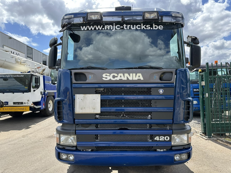 Scania 124L-420 6x2 HOOKLIFT VDL 20T - STEEL SPRING / BALLESTAS / BLATT - MANUAL - MECHANICAL PUMP - 10 TIRES DOUBLE WHEELS - Horgos rakodó teherautó: 2 kép. Scania 124L-420 6x2 HOOKLIFT VDL 20T - STEEL SPRING / BALLESTAS / BLATT - MANUAL - MECHANICAL PUMP - 10 TIRES DOUBLE WHEELS - Horgos rakodó teherautó: 2 kép.