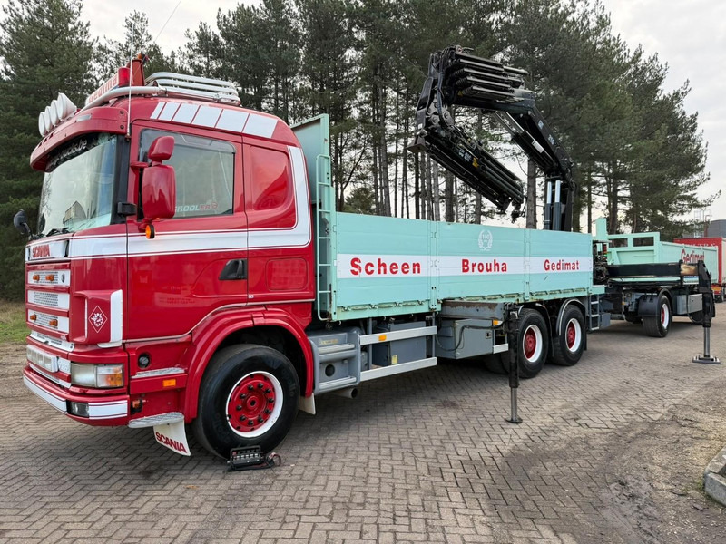 Scania 164L-480 V8 6x4 BAUSTOFF + KRAN HIAB 350-4 + JIB 90-4 - *TOP ZUSTAND* - ROTATOR - RADIO - RETARDER - BLATT / AP ACHSEN - BELGISCHE LKW - Platós teherautó, Darus autó: 3 kép. Scania 164L-480 V8 6x4 BAUSTOFF + KRAN HIAB 350-4 + JIB 90-4 - *TOP ZUSTAND* - ROTATOR - RADIO - RETARDER - BLATT / AP ACHSEN - BELGISCHE LKW - Platós teherautó, Darus autó: 3 kép.