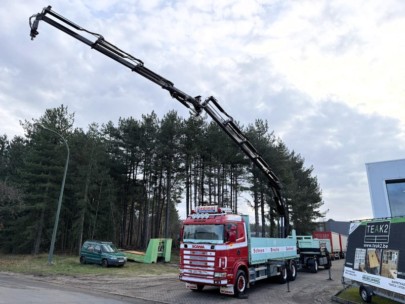 Scania 164L-480 V8 6x4 BAUSTOFF + KRAN HIAB 350-4 + JIB 90-4 - *TOP ZUSTAND* - ROTATOR - RADIO - RETARDER - BLATT / AP ACHSEN - BELGISCHE LKW - Platós teherautó, Darus autó: 4 kép. Scania 164L-480 V8 6x4 BAUSTOFF + KRAN HIAB 350-4 + JIB 90-4 - *TOP ZUSTAND* - ROTATOR - RADIO - RETARDER - BLATT / AP ACHSEN - BELGISCHE LKW - Platós teherautó, Darus autó: 4 kép.