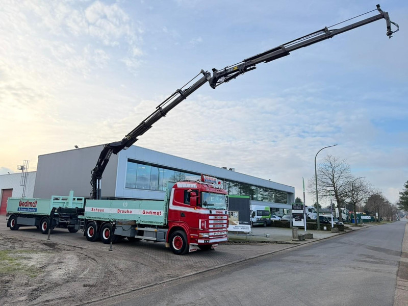 Scania 164L-480 V8 6x4 + CRANE HIAB 350-4 + JIB 90-4 - *TOP CONDITION* - ROTATOR - RADIO - RETARDER - STEEL SPRING / HUB REDUCTION - BE TRUCK - Darus autó: 2 kép. Scania 164L-480 V8 6x4 + CRANE HIAB 350-4 + JIB 90-4 - *TOP CONDITION* - ROTATOR - RADIO - RETARDER - STEEL SPRING / HUB REDUCTION - BE TRUCK - Darus autó: 2 kép.