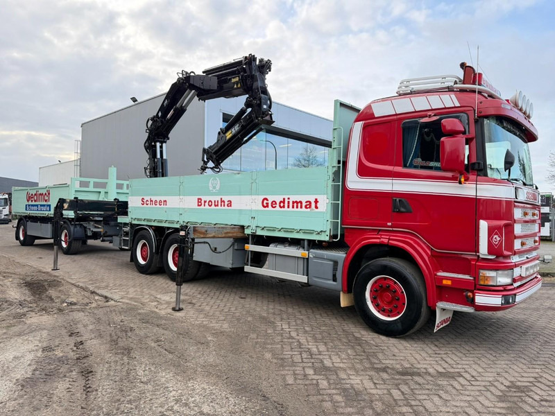 Scania 164L-480 V8 6x4 + CRANE HIAB 350-4 + JIB 90-4 - *TOP CONDITION* - ROTATOR - RADIO - RETARDER - STEEL SPRING / HUB REDUCTION - BE TRUCK - Darus autó: 1 kép. Scania 164L-480 V8 6x4 + CRANE HIAB 350-4 + JIB 90-4 - *TOP CONDITION* - ROTATOR - RADIO - RETARDER - STEEL SPRING / HUB REDUCTION - BE TRUCK - Darus autó: 1 kép.