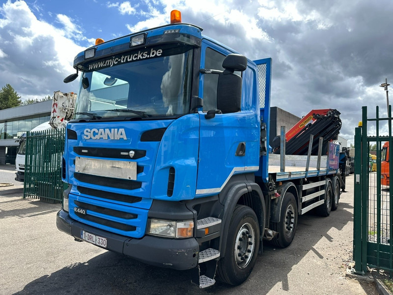 Scania G440 8x4 + (26.5m!) CRANE PALFINGER PK78002 SH G 8x + 1 + WINCH - PLATFORM 6m25 - MANUAL - HUB REDUCTION - STEEL SPRING - EURO 5 - BE TRUCK - Darus autó: 3 kép. Scania G440 8x4 + (26.5m!) CRANE PALFINGER PK78002 SH G 8x + 1 + WINCH - PLATFORM 6m25 - MANUAL - HUB REDUCTION - STEEL SPRING - EURO 5 - BE TRUCK - Darus autó: 3 kép.