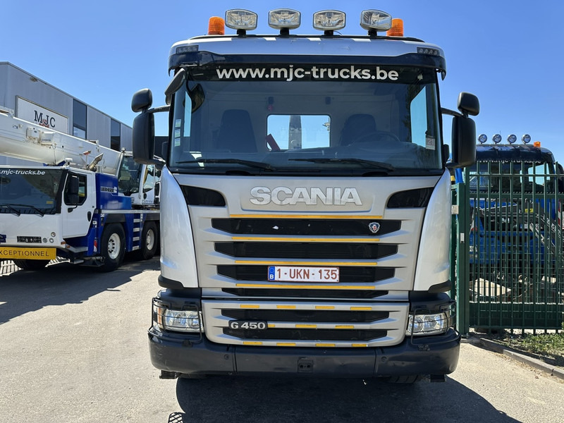 Scania G450 6x4 HOOKLIFT AJK 20T - 5760mm - 3m90 WB - HUB REDUCTION / STEEL SUSP. - EURO 6 - BE TRUCK - Horgos rakodó teherautó: 2 kép. Scania G450 6x4 HOOKLIFT AJK 20T - 5760mm - 3m90 WB - HUB REDUCTION / STEEL SUSP. - EURO 6 - BE TRUCK - Horgos rakodó teherautó: 2 kép.