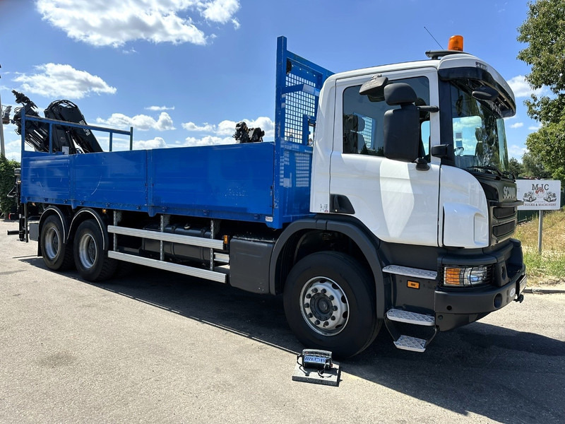 Scania P410 6x4 + CRANE HIAB 166 ES-4 - RETARDER - ROTATOR - PLATFORM 6m80 - BIG AXLES HUB REDUCTION - STEEL SPRING - Darus autó: 3 kép. Scania P410 6x4 + CRANE HIAB 166 ES-4 - RETARDER - ROTATOR - PLATFORM 6m80 - BIG AXLES HUB REDUCTION - STEEL SPRING - Darus autó: 3 kép.