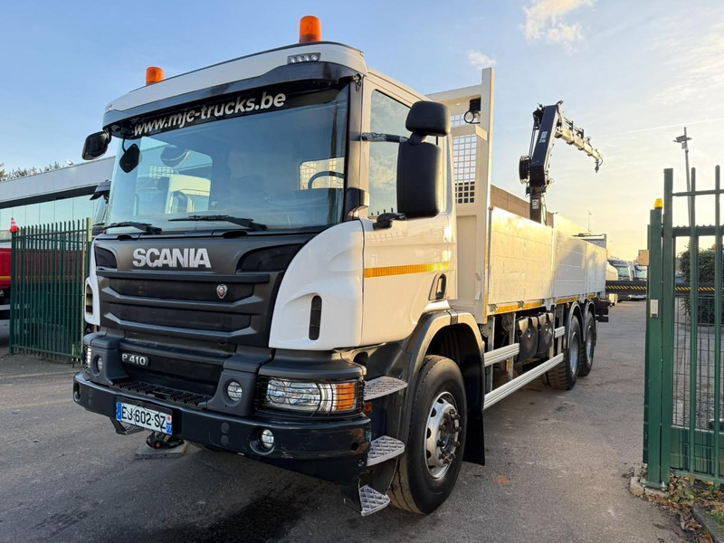 Scania P410 6x4 + CRANE HIAB X-HIDUO 188 ES-4 - RETARDER - ROTATOR - PLATFORM 6m80 - BIG AXLES HUB REDUCTION - STEEL SPRING - TUV 05/2026 - Darus autó: 4 kép. Scania P410 6x4 + CRANE HIAB X-HIDUO 188 ES-4 - RETARDER - ROTATOR - PLATFORM 6m80 - BIG AXLES HUB REDUCTION - STEEL SPRING - TUV 05/2026 - Darus autó: 4 kép.