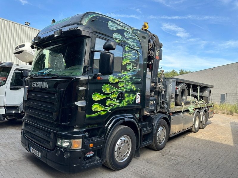 Scania R620 8x2 + CRANE HIAB 800EP-5 HiPro - RETARDER - LIFT/STEERING AXLE - HIGHLINE SLEEPER - LEATHER - ALCOA - Darus autó: 3 kép. Scania R620 8x2 + CRANE HIAB 800EP-5 HiPro - RETARDER - LIFT/STEERING AXLE - HIGHLINE SLEEPER - LEATHER - ALCOA - Darus autó: 3 kép.
