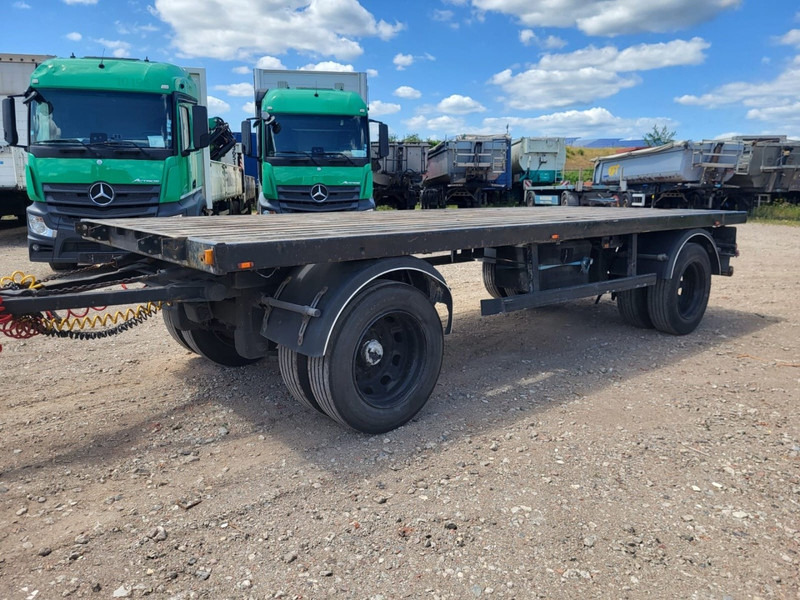 Trailor 2-AS PLATTE AANHANGER - SMB - AIR SUSPENSION - DOUBLE WHEELS - Platós pótkocsi: 2 kép. Trailor 2-AS PLATTE AANHANGER - SMB - AIR SUSPENSION - DOUBLE WHEELS - Platós pótkocsi: 2 kép.