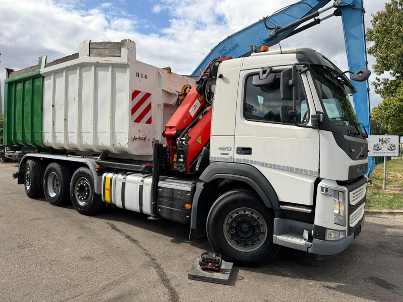 Volvo FM 420 8x2 HOOKLIFT + CRANE PALFINGER PK19.001 SLD B - *294.000km* - EURO 6 - LIFT + STEERING AXLE - I SHIFT - BE TRUCK - Horgos rakodó teherautó, Darus autó: 2 kép. Volvo FM 420 8x2 HOOKLIFT + CRANE PALFINGER PK19.001 SLD B - *294.000km* - EURO 6 - LIFT + STEERING AXLE - I SHIFT - BE TRUCK - Horgos rakodó teherautó, Darus autó: 2 kép.