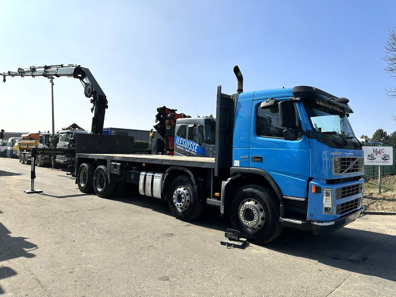 Volvo FM 440 8x4 PRITSCHE 7m20 + KRAN HIAB 288 EP-5 HIDUO + RADIO + ROTATOR - SCHALTGETRIEBE - AP ACHSEN - *395.000km* - Platós teherautó, Darus autó: 2 kép. Volvo FM 440 8x4 PRITSCHE 7m20 + KRAN HIAB 288 EP-5 HIDUO + RADIO + ROTATOR - SCHALTGETRIEBE - AP ACHSEN - *395.000km* - Platós teherautó, Darus autó: 2 kép.
