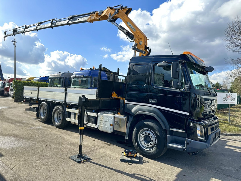 Volvo FMX 370 6x2 PRITSCHE 6M35 + KRAN EFFER 215/6S -*127.000km* - LIFT AXLE - DOUBLE WHEELS - I SHIFT - EURO 6 - BE PAPERS - Platós teherautó, Darus autó: 2 kép. Volvo FMX 370 6x2 PRITSCHE 6M35 + KRAN EFFER 215/6S -*127.000km* - LIFT AXLE - DOUBLE WHEELS - I SHIFT - EURO 6 - BE PAPERS - Platós teherautó, Darus autó: 2 kép.