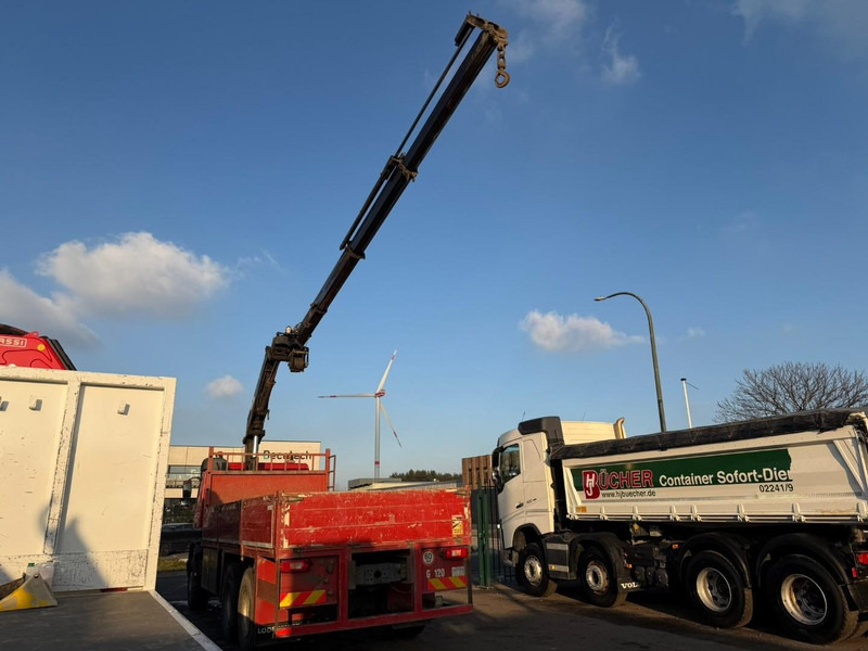Volvo FMX 420 6X4 + CRANE HMF 1720 + winch + radio - BIG AXLES / HUB REDUCTION - STEEL SPRING / BLATT - PLATFORM 6m10 - Darus autó: 4 kép. Volvo FMX 420 6X4 + CRANE HMF 1720 + winch + radio - BIG AXLES / HUB REDUCTION - STEEL SPRING / BLATT - PLATFORM 6m10 - Darus autó: 4 kép.