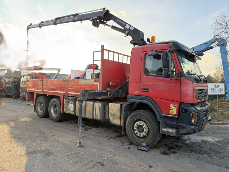 Volvo FMX 420 6X4 PRITSCHE + KRAN HMF 1720 + winch + radio - BIG AXLES / HUB REDUCTION - STEEL SPRING / BLATT - PLATFORM 6m10 - Platós teherautó, Darus autó: 1 kép. Volvo FMX 420 6X4 PRITSCHE + KRAN HMF 1720 + winch + radio - BIG AXLES / HUB REDUCTION - STEEL SPRING / BLATT - PLATFORM 6m10 - Platós teherautó, Darus autó: 1 kép.