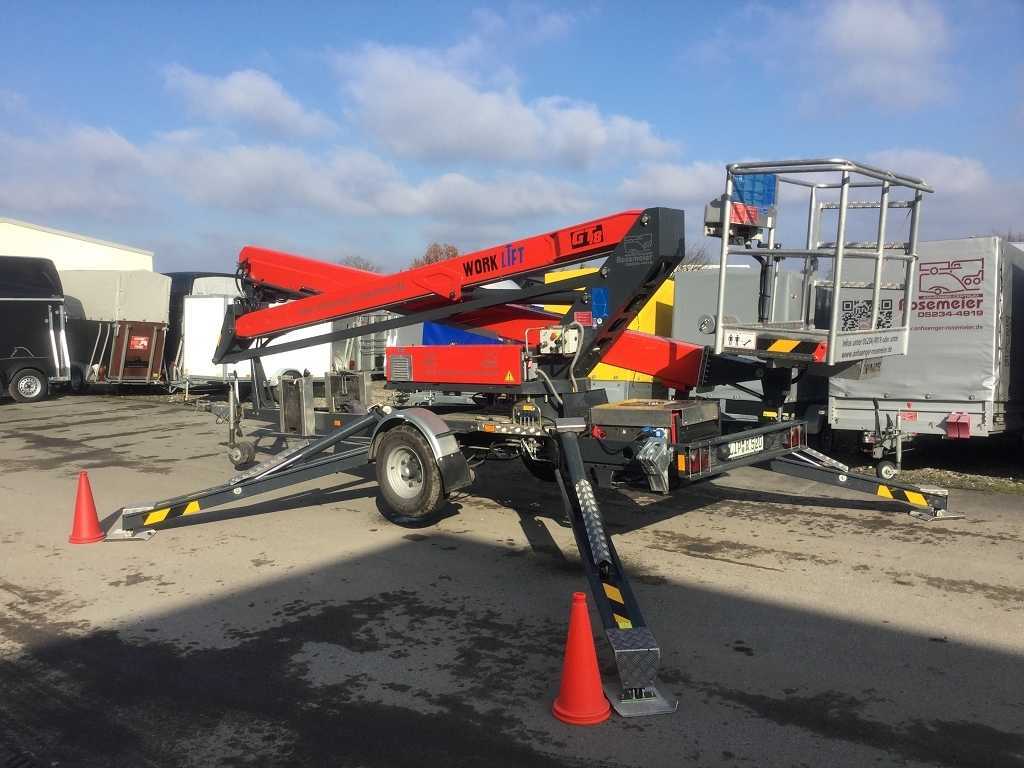 PAUS Lift GT 18A Sonderanhänger Mietgerät Maschinentransporter - Emelőkosaras utánfutó: 1 kép. PAUS Lift GT 18A Sonderanhänger Mietgerät Maschinentransporter - Emelőkosaras utánfutó: 1 kép.