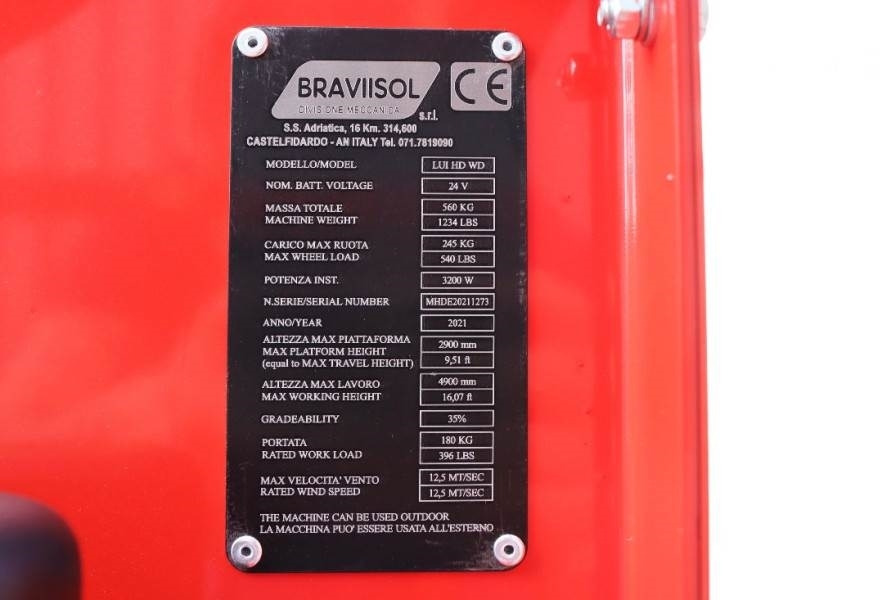 Személyemelő Bravi LUI HD WD Leonardo New, Electric, 4.90m Working He: 7 kép.