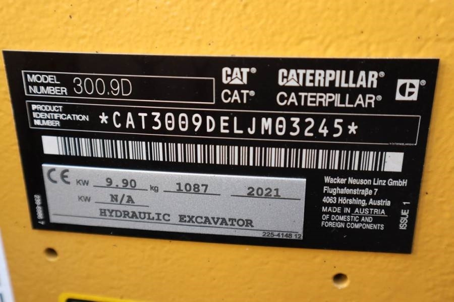 Minikotró CAT 300.9D NEW, Valid inspection, *Guarantee! Hydr Qui: 6 kép.