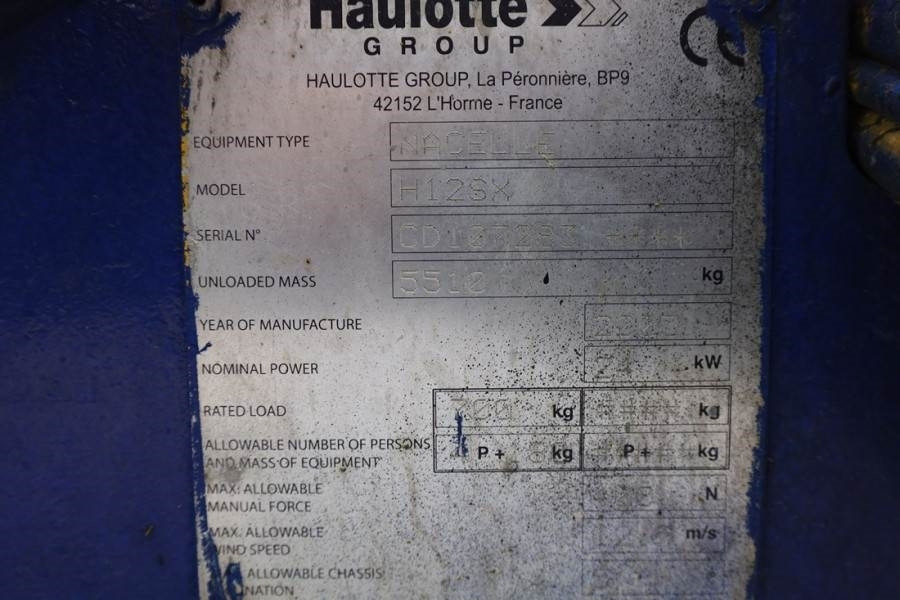 Ollós emelő Haulotte H12SX Diesel, 4x4 Drive, 12m Working Height, 700kg: 6 kép.