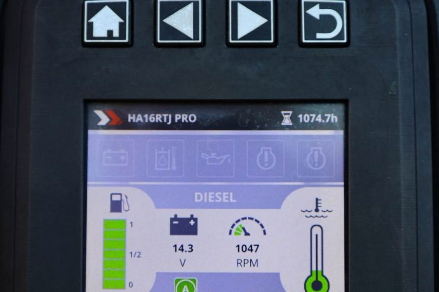Haulotte HA16RTJ Pro Diesel, 4x4x4 Drive, 16 m Working Heig - Személyemelő: 5 kép. Haulotte HA16RTJ Pro Diesel, 4x4x4 Drive, 16 m Working Heig - Személyemelő: 5 kép.