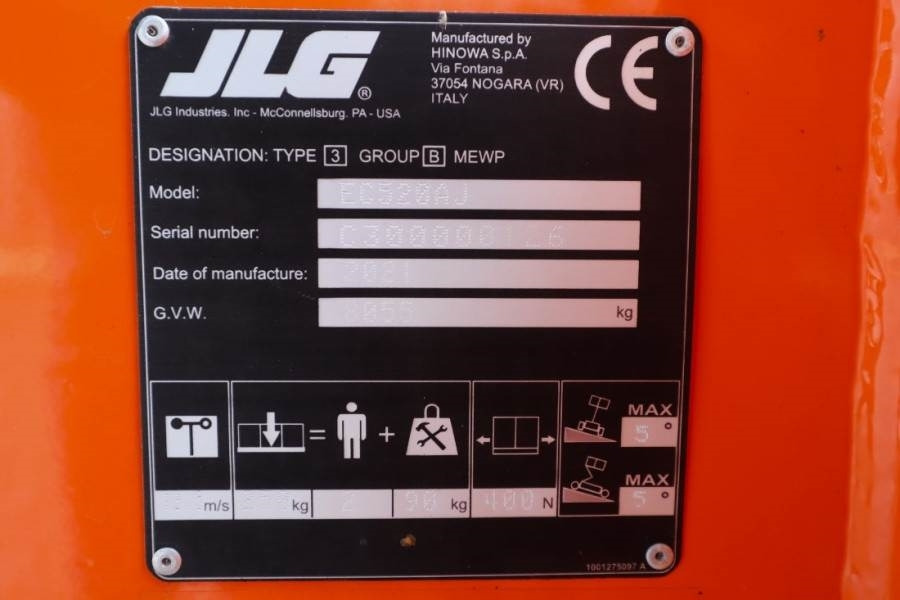 JLG EC520AJ Electric, 18m Working Height, 10.65m Reach - Személyemelő: 4 kép. JLG EC520AJ Electric, 18m Working Height, 10.65m Reach - Személyemelő: 4 kép.
