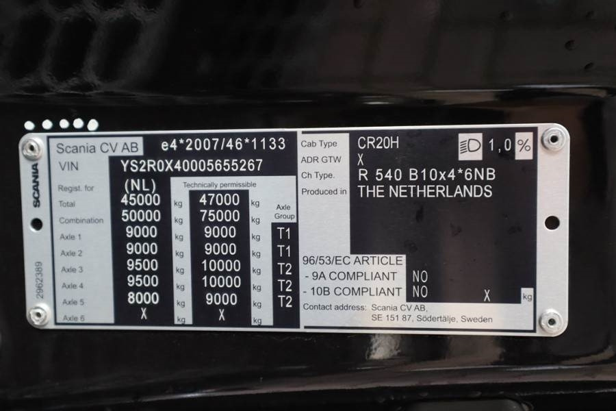 Scania R540 B10x4 Valid inspection, *Guarantee! 10x4x6 Dr  lízing Scania R540 B10x4 Valid inspection, *Guarantee! 10x4x6 Dr: 6 kép.