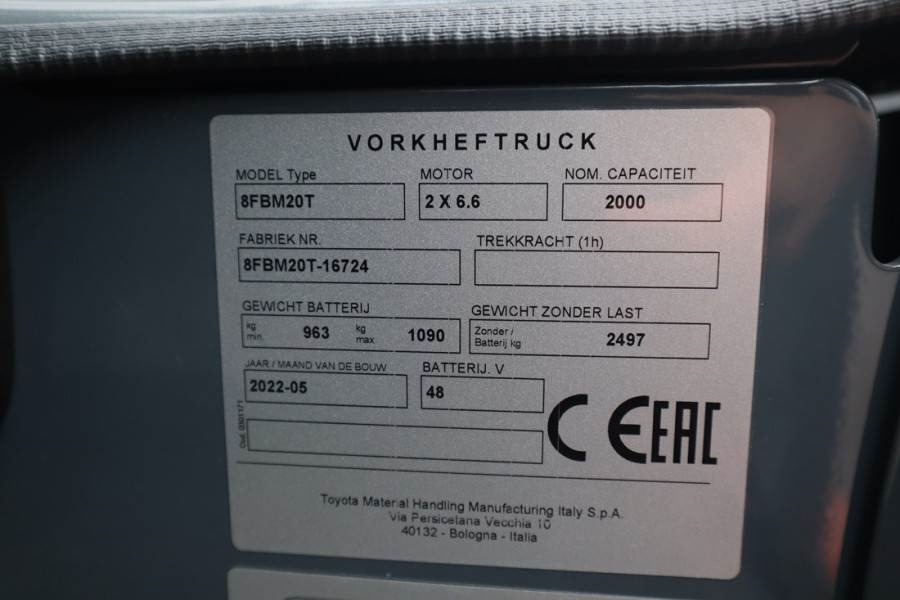 Dízel targonca Toyota 8FBM20T Valid inspection, *Guarantee! Electric, 47: 12 kép.