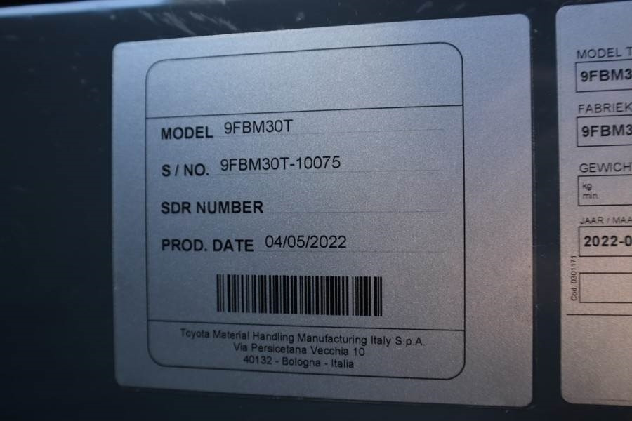 Toyota 9FBM30T Valid inspection, *Guarantee! Electric, 47  lízing Toyota 9FBM30T Valid inspection, *Guarantee! Electric, 47: 14 kép.