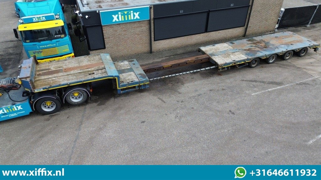 ES-GE 4-ass. Uitschuifbare semi dieplader / 78 cm. Hoog / 2x naloop gestuurd - Félpótkocsi mélybölcsős: 1 kép. ES-GE 4-ass. Uitschuifbare semi dieplader / 78 cm. Hoog / 2x naloop gestuurd - Félpótkocsi mélybölcsős: 1 kép.